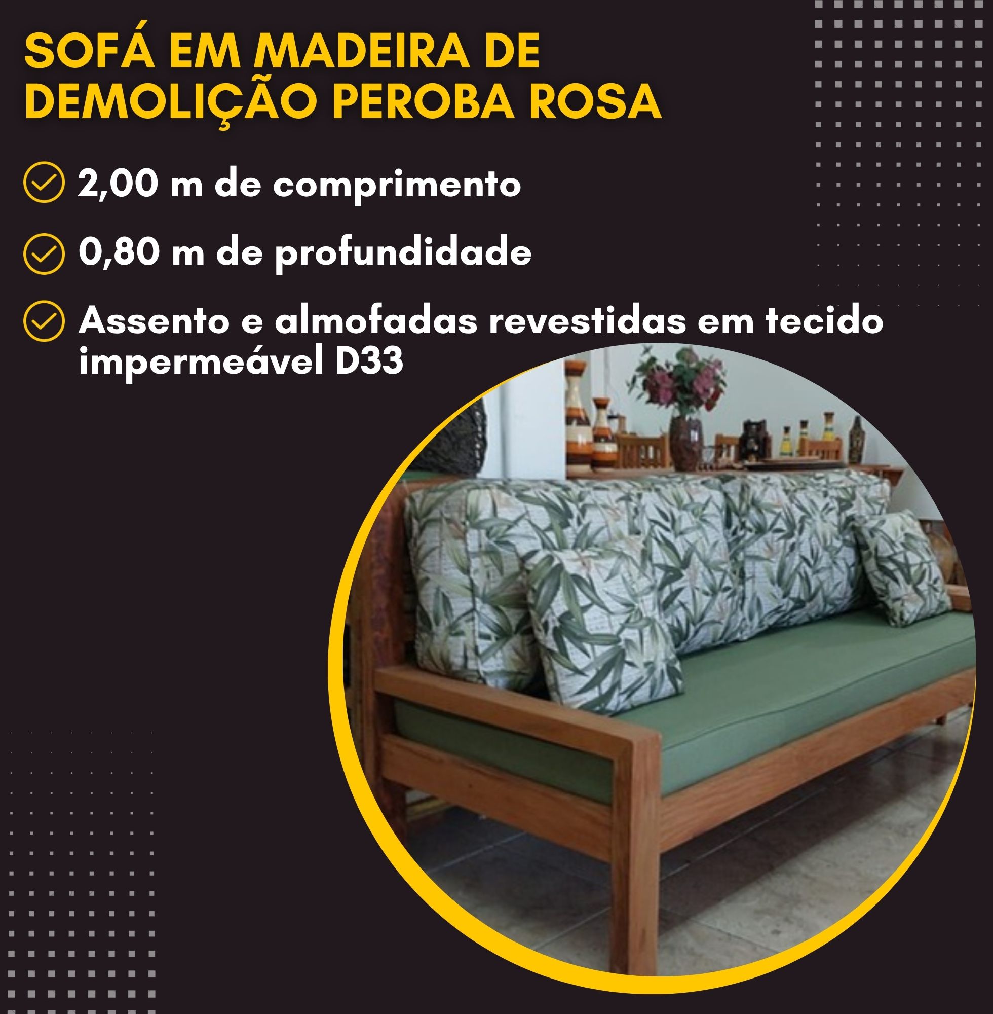 DM - Banner Mobile - sofá em madeira de demolição Peroba Rosa